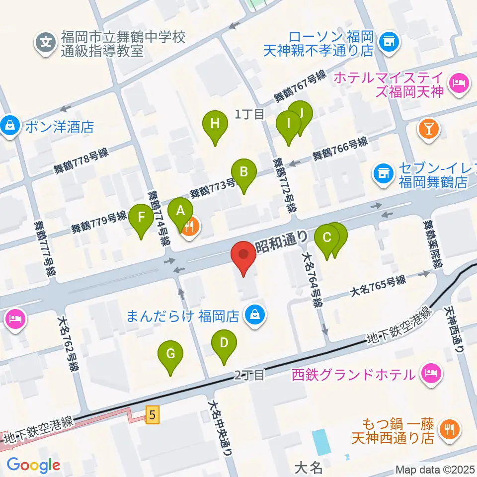 イズタ・バイオリン周辺のカフェ一覧地図