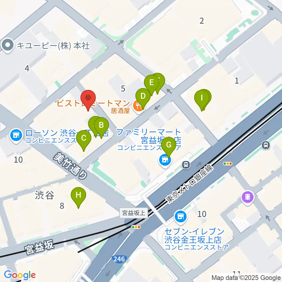 ネロ楽器周辺のカフェ一覧地図