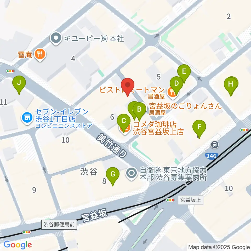 ネロ楽器周辺のカフェ一覧地図