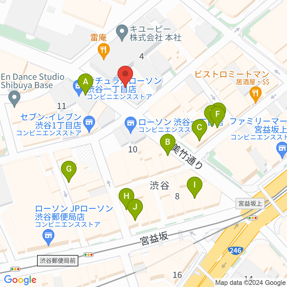 ニコニコギターズ周辺のカフェ一覧地図