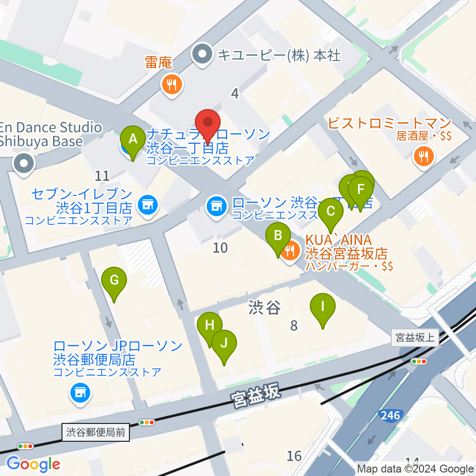 ニコニコギターズ周辺のカフェ一覧地図