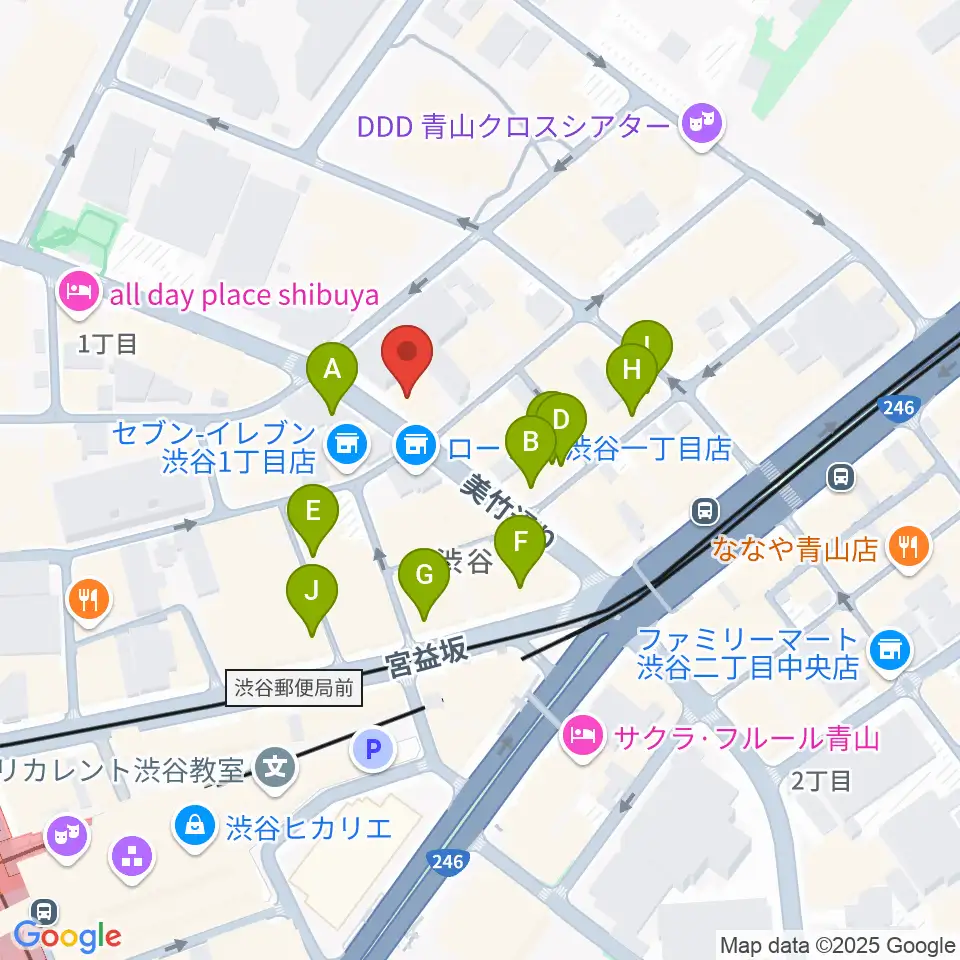 ニコニコギターズ周辺のカフェ一覧地図