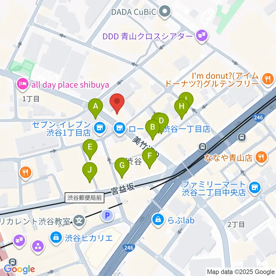 ニコニコギターズ周辺のカフェ一覧地図