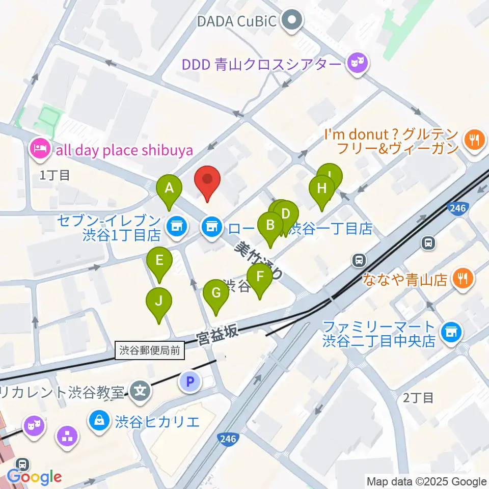 ニコニコギターズ周辺のカフェ一覧地図