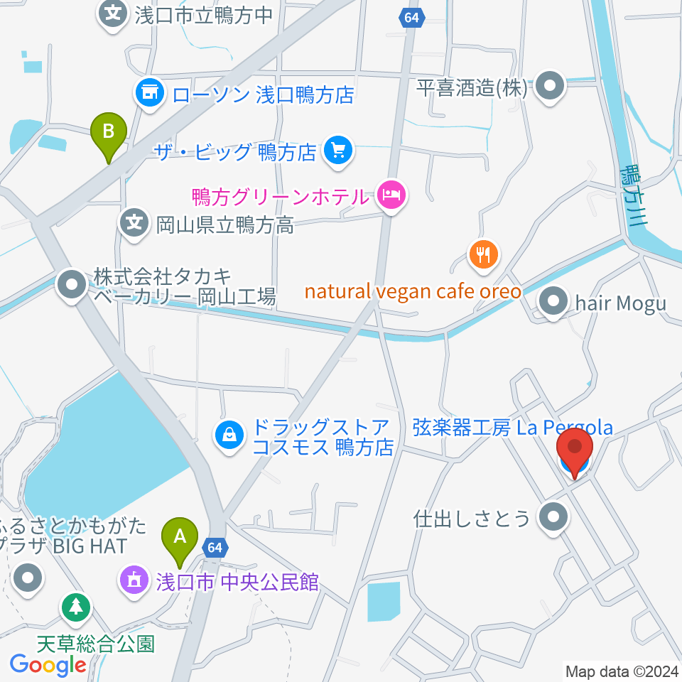 弦楽器工房 La Pergola周辺のカフェ一覧地図