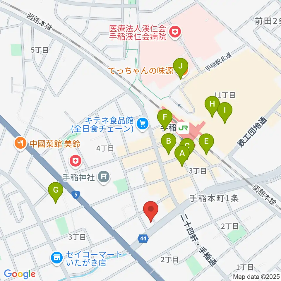 三響楽器周辺のカフェ一覧地図