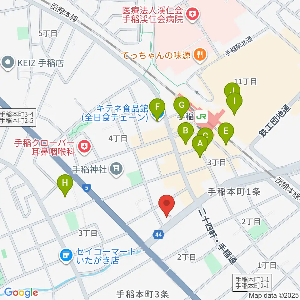 三響楽器周辺のカフェ一覧地図