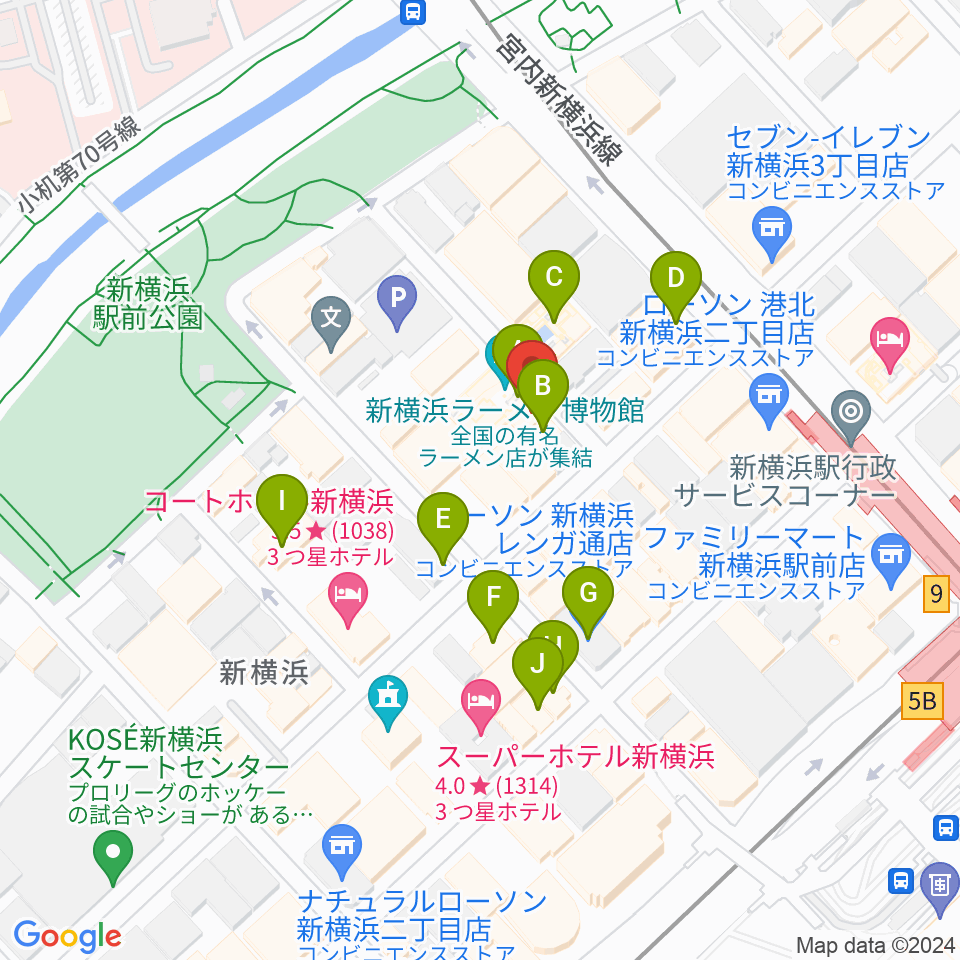 弦楽器工房 拓蔵周辺のカフェ一覧地図