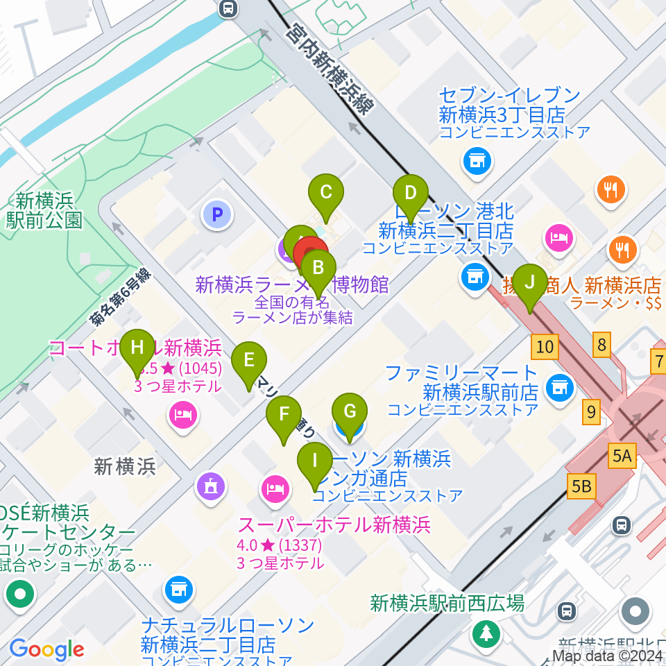 弦楽器工房 拓蔵周辺のカフェ一覧地図