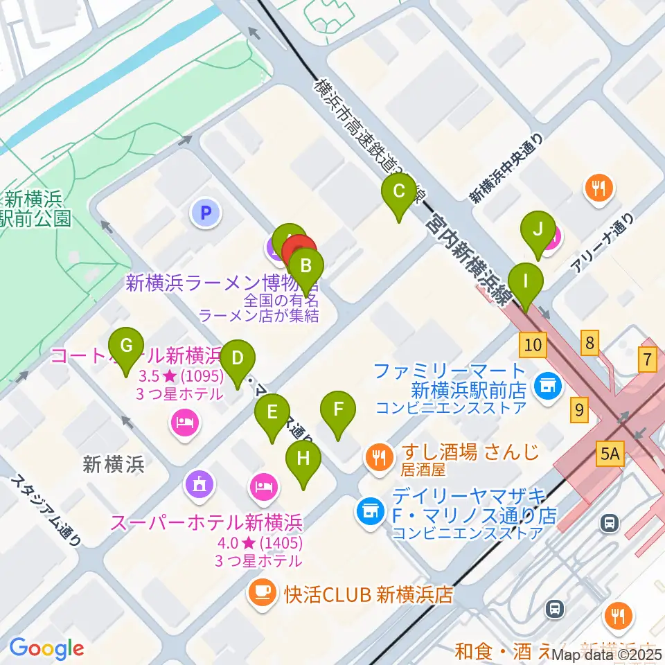 弦楽器工房 拓蔵周辺のカフェ一覧地図