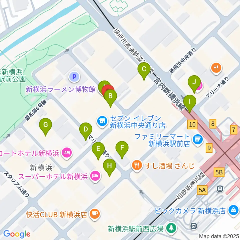 弦楽器工房 拓蔵周辺のカフェ一覧地図