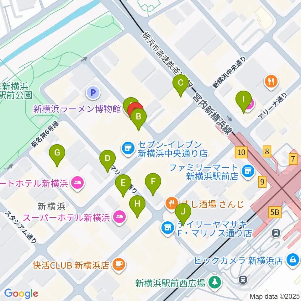 弦楽器工房 拓蔵周辺のカフェ一覧地図