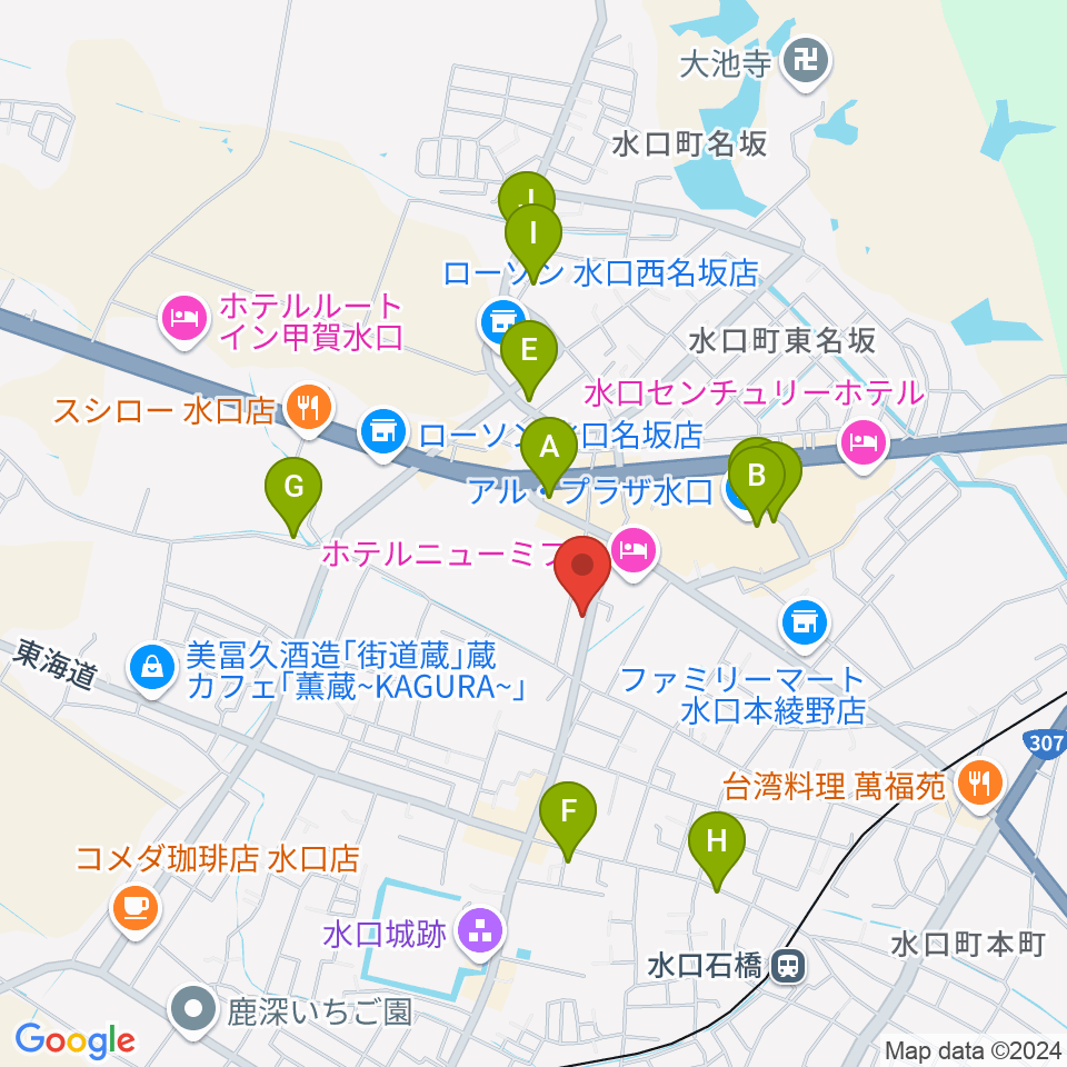 サンクス楽器周辺のカフェ一覧地図