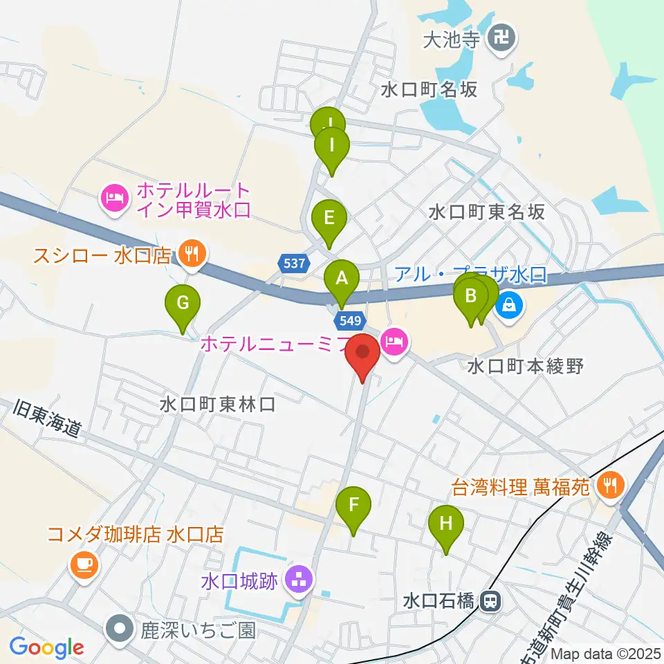 サンクス楽器周辺のカフェ一覧地図