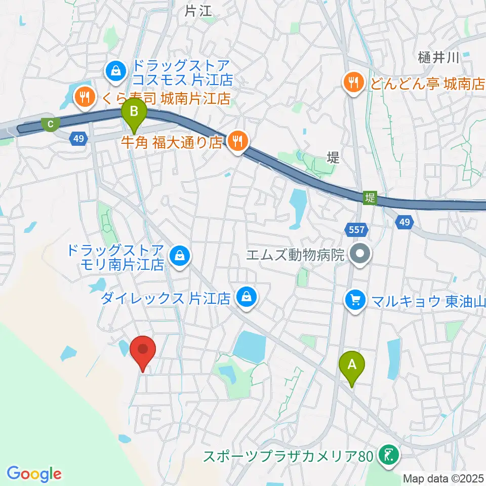 福岡あこや周辺のカフェ一覧地図