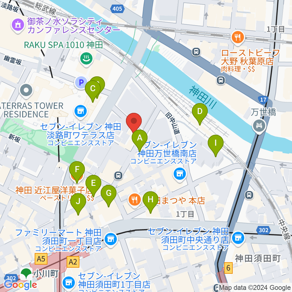 アムトランス周辺のカフェ一覧地図