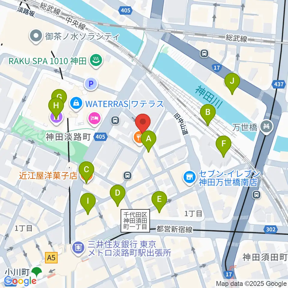 アムトランス周辺のカフェ一覧地図