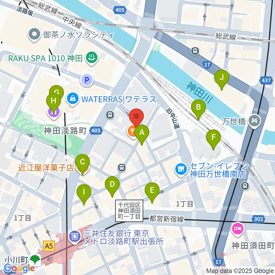 アムトランス周辺のカフェ一覧地図