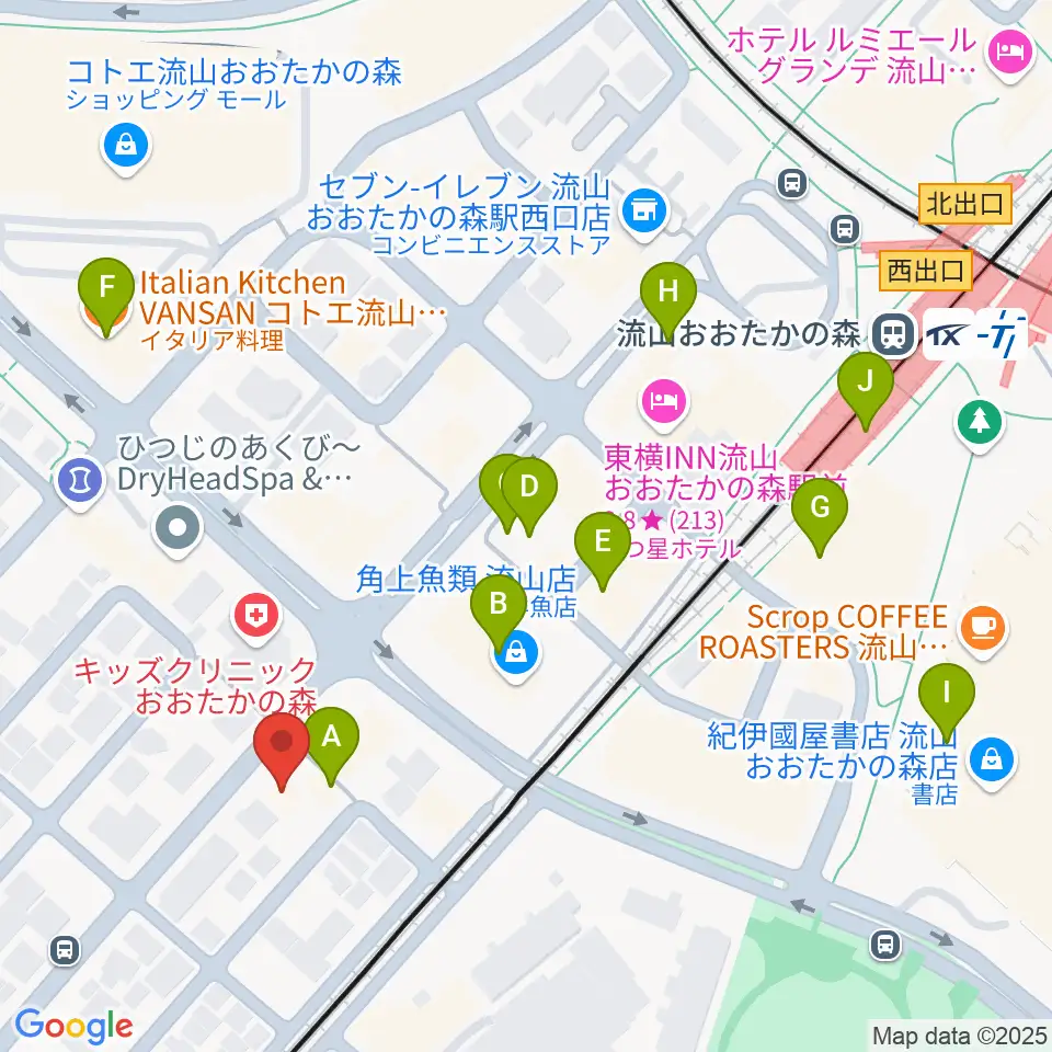 弦楽器専門店アントニオ周辺のカフェ一覧地図