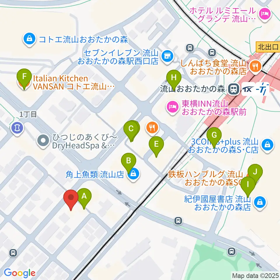 弦楽器専門店アントニオ周辺のカフェ一覧地図