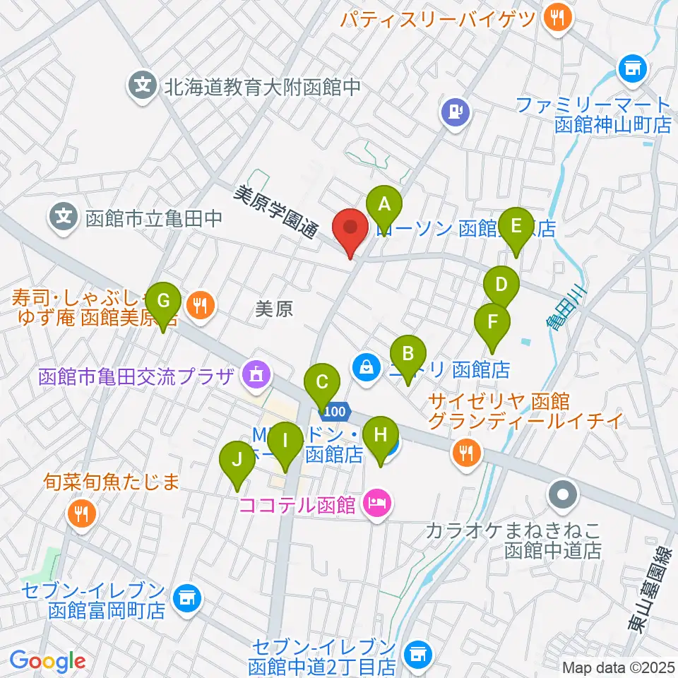 B.FACE MUSIC周辺のカフェ一覧地図