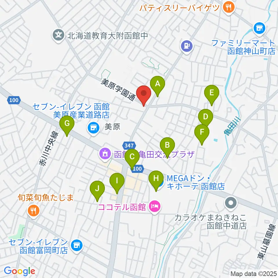 B.FACE MUSIC周辺のカフェ一覧地図