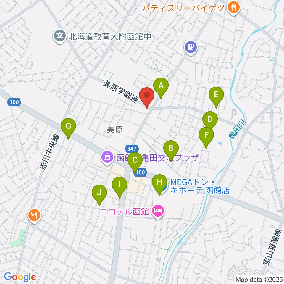 B.FACE MUSIC周辺のカフェ一覧地図
