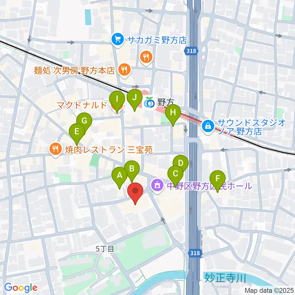 Custom Shop CANOPUS周辺のカフェ一覧地図
