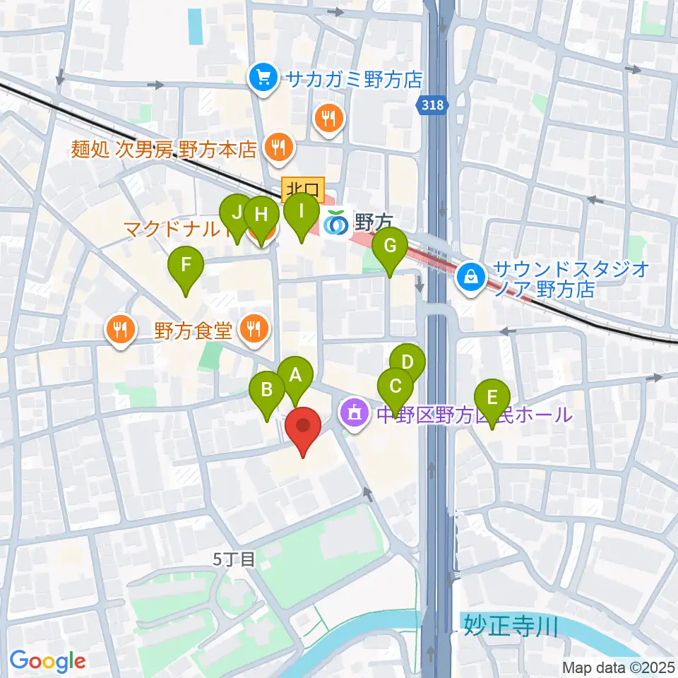 Custom Shop CANOPUS周辺のカフェ一覧地図
