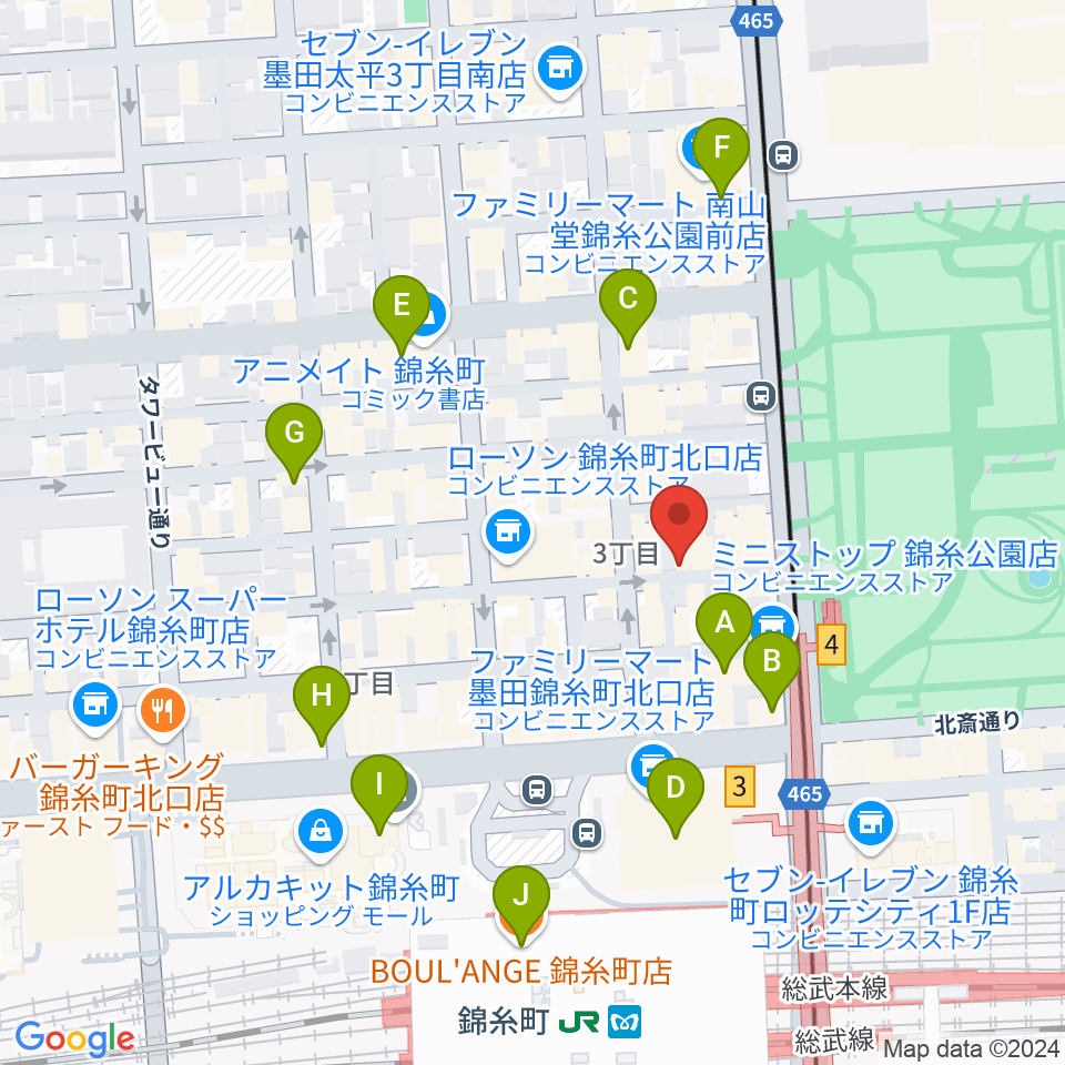 ザ・クラリネットショップ周辺のカフェ一覧地図