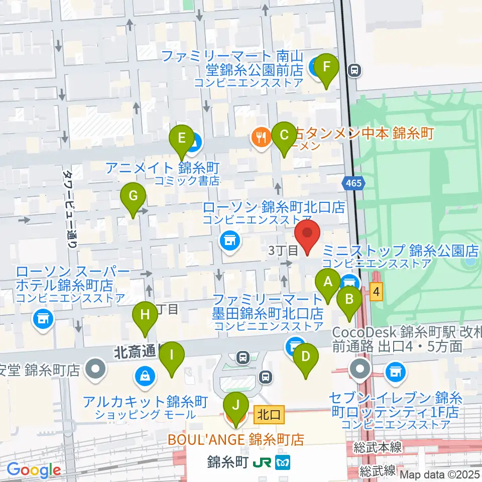 ザ・クラリネットショップ周辺のカフェ一覧地図