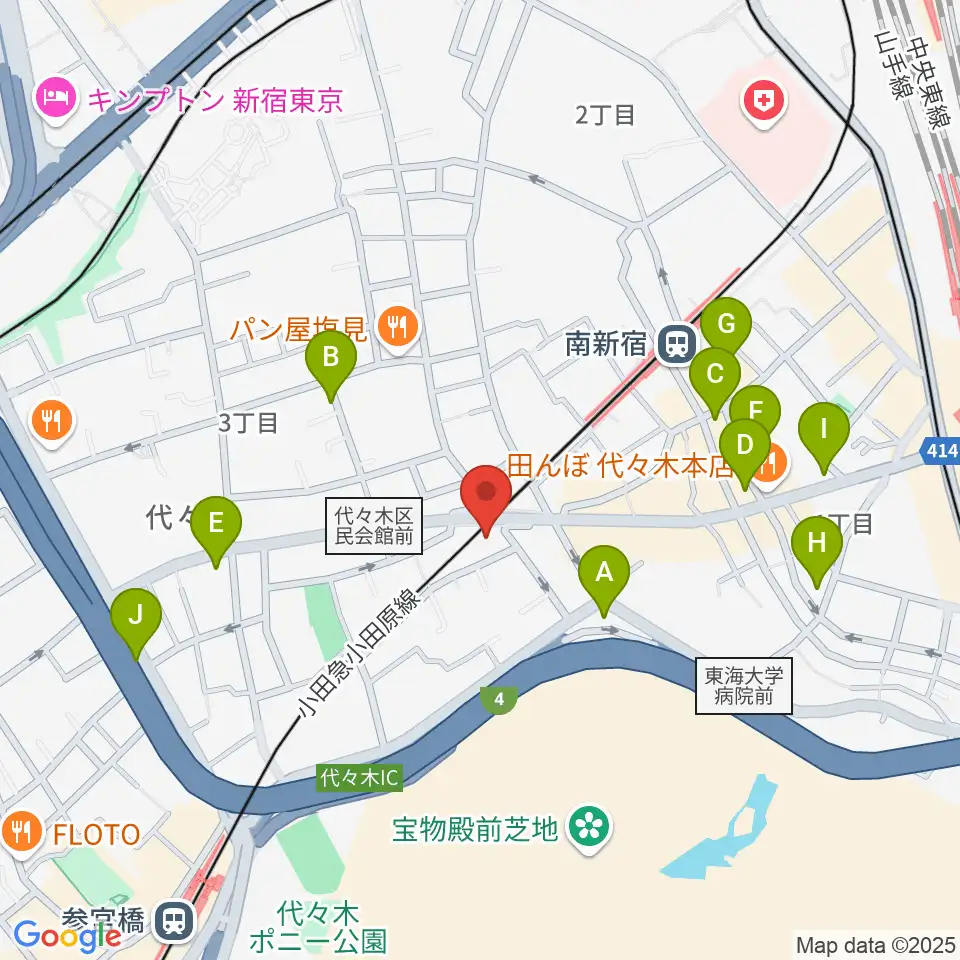 弦楽器工房高崎周辺のカフェ一覧地図