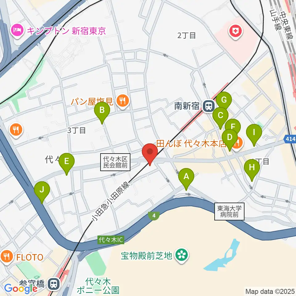 弦楽器工房高崎周辺のカフェ一覧地図