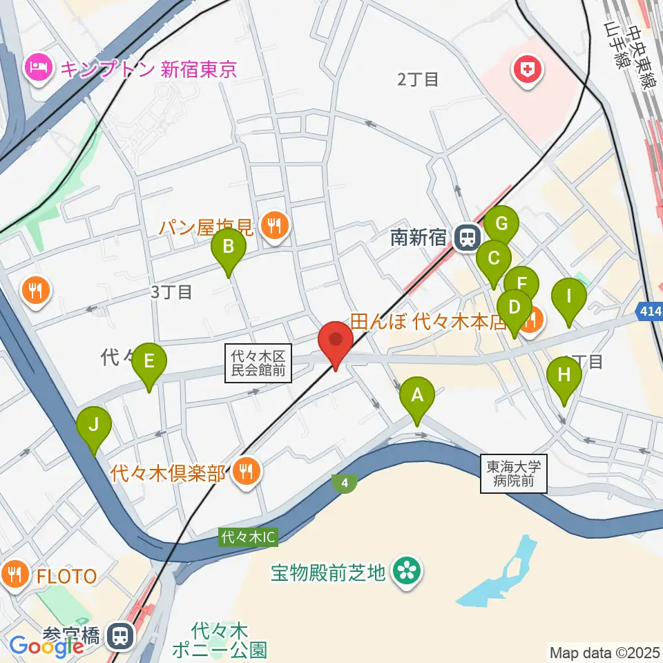 弦楽器工房高崎周辺のカフェ一覧地図