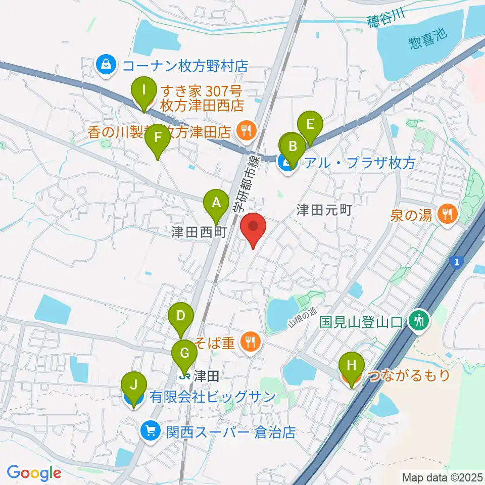 バイオリン工房クレモナ周辺のカフェ一覧地図