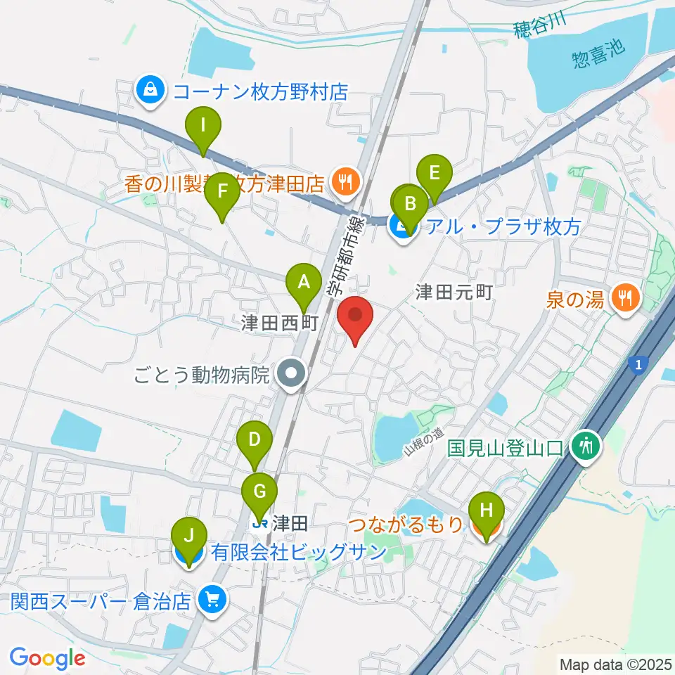 バイオリン工房クレモナ周辺のカフェ一覧地図