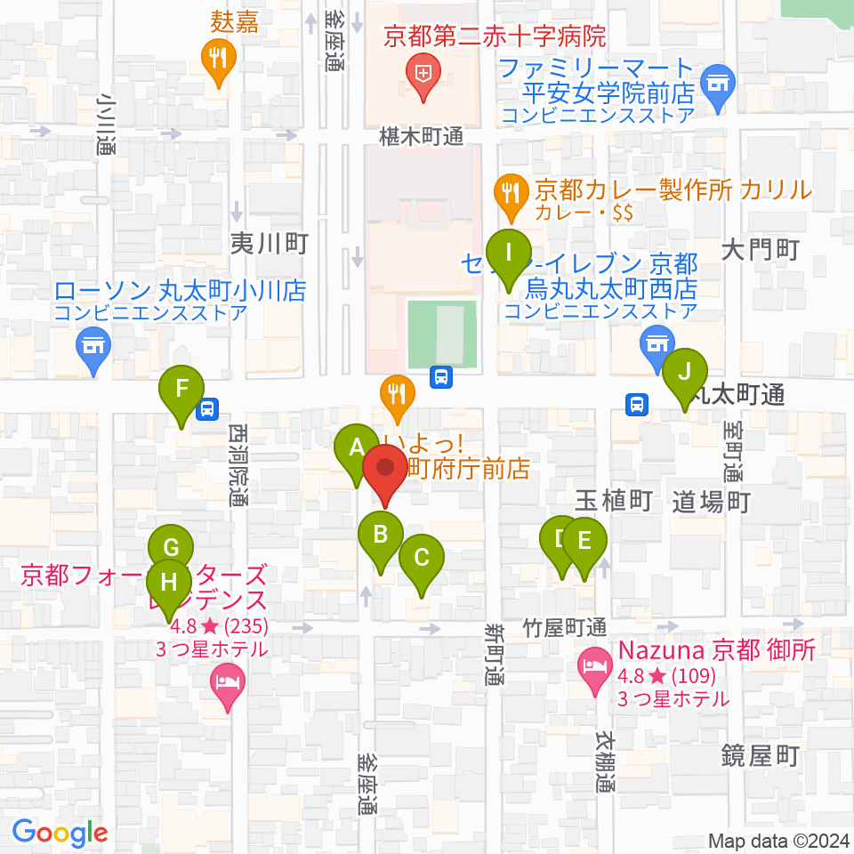 ライトニン周辺のカフェ一覧地図