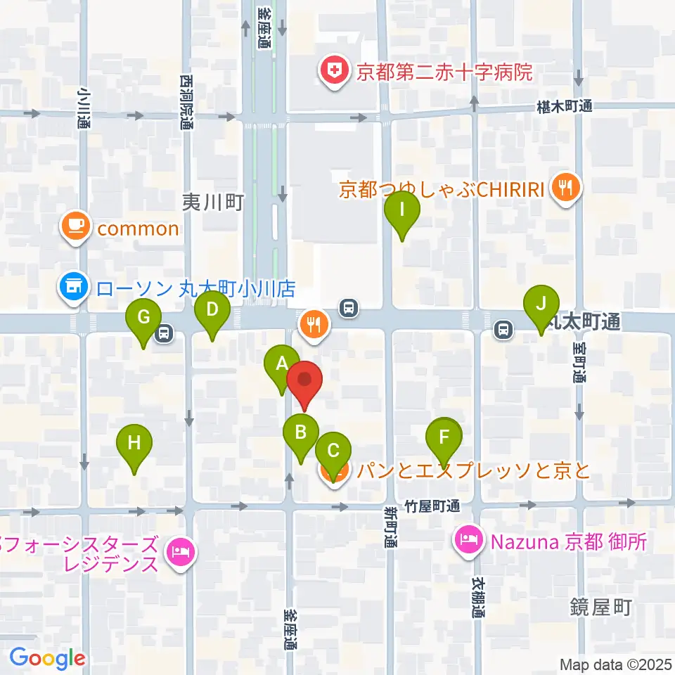 ライトニン周辺のカフェ一覧地図