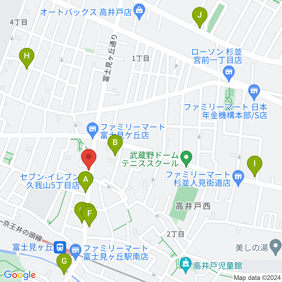 ドラムプロショップ GATEWAY周辺のカフェ一覧地図