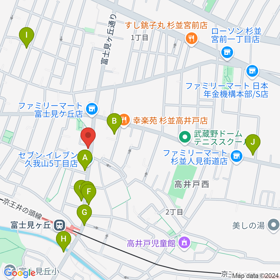 ドラムプロショップ GATEWAY周辺のカフェ一覧地図