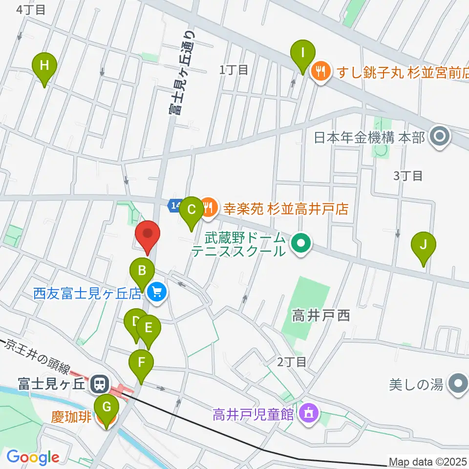 ドラムプロショップ GATEWAY周辺のカフェ一覧地図