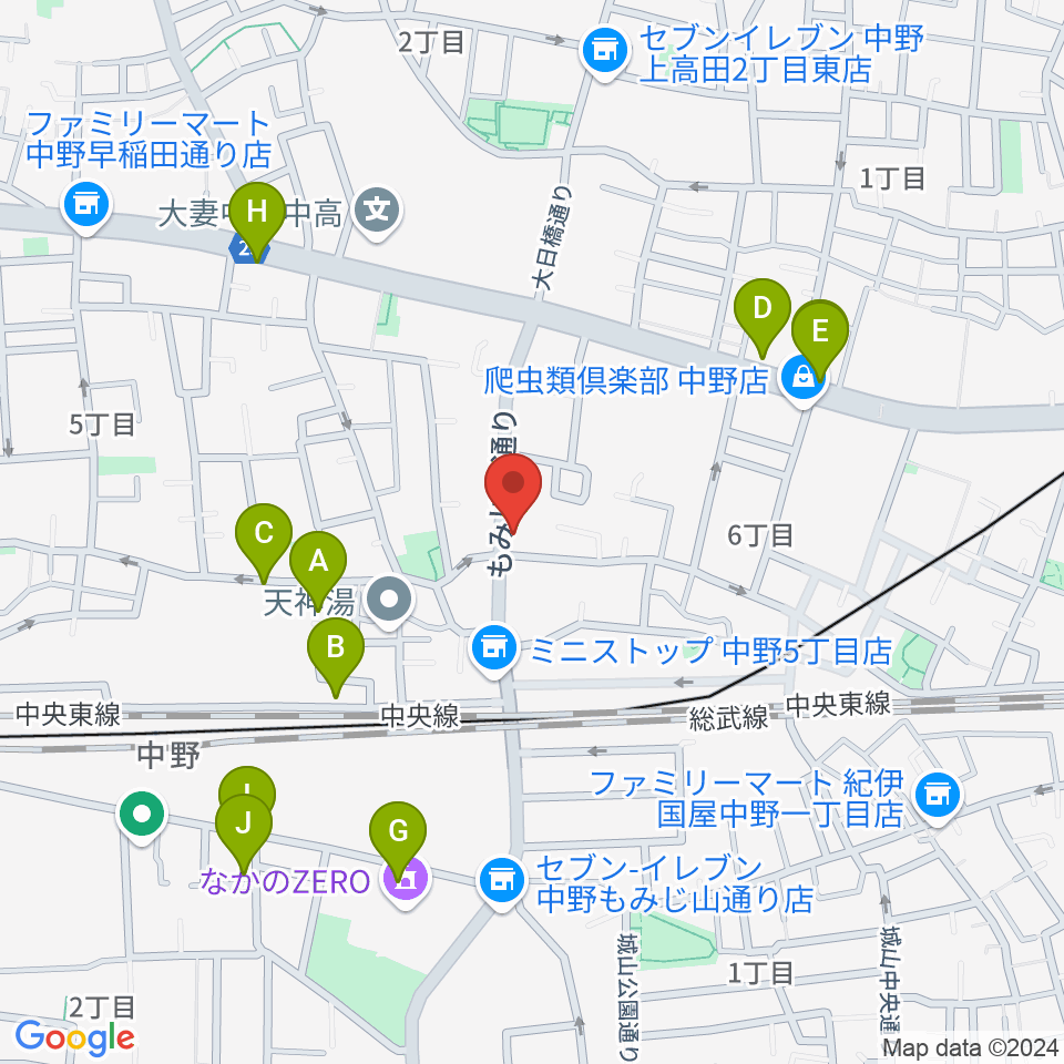 リペアショップPINE周辺のカフェ一覧地図