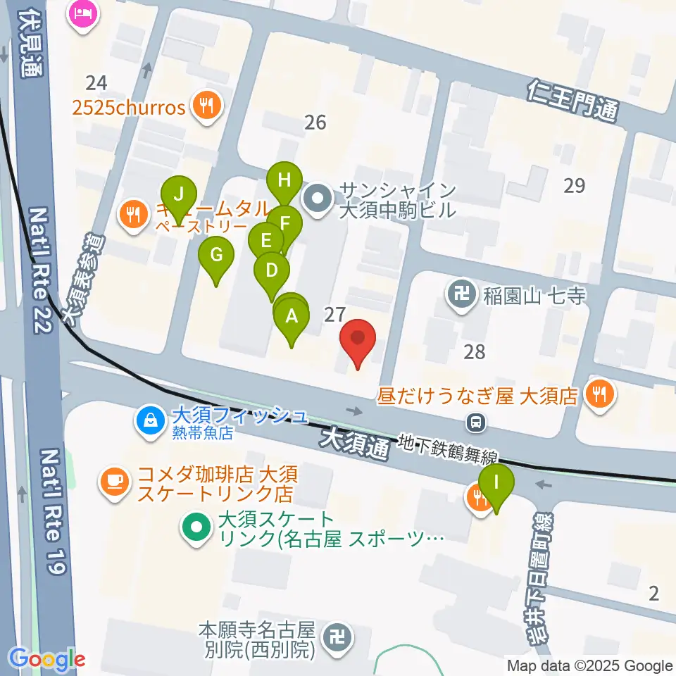 グレイテストヒッツ周辺のカフェ一覧地図