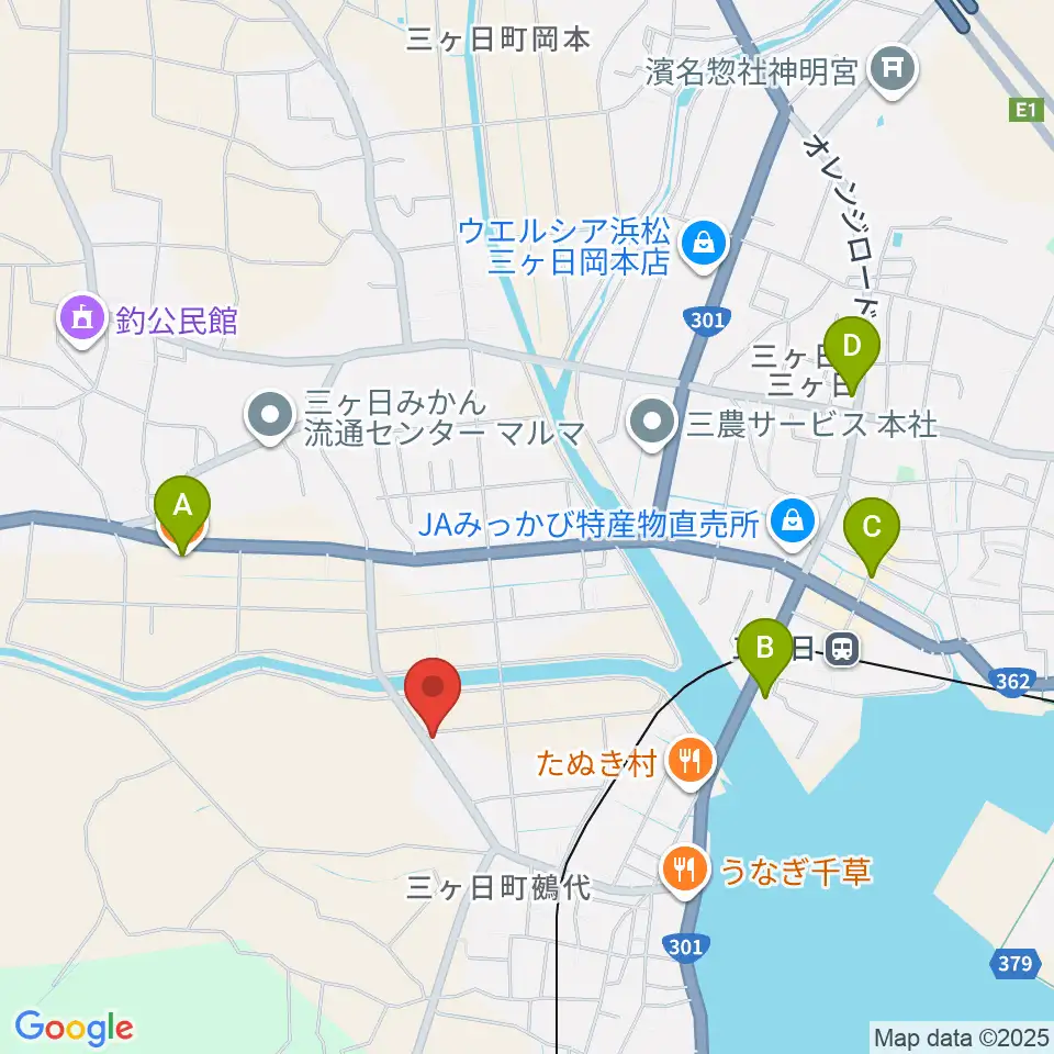 guitar shop UNIVERSE周辺のカフェ一覧地図