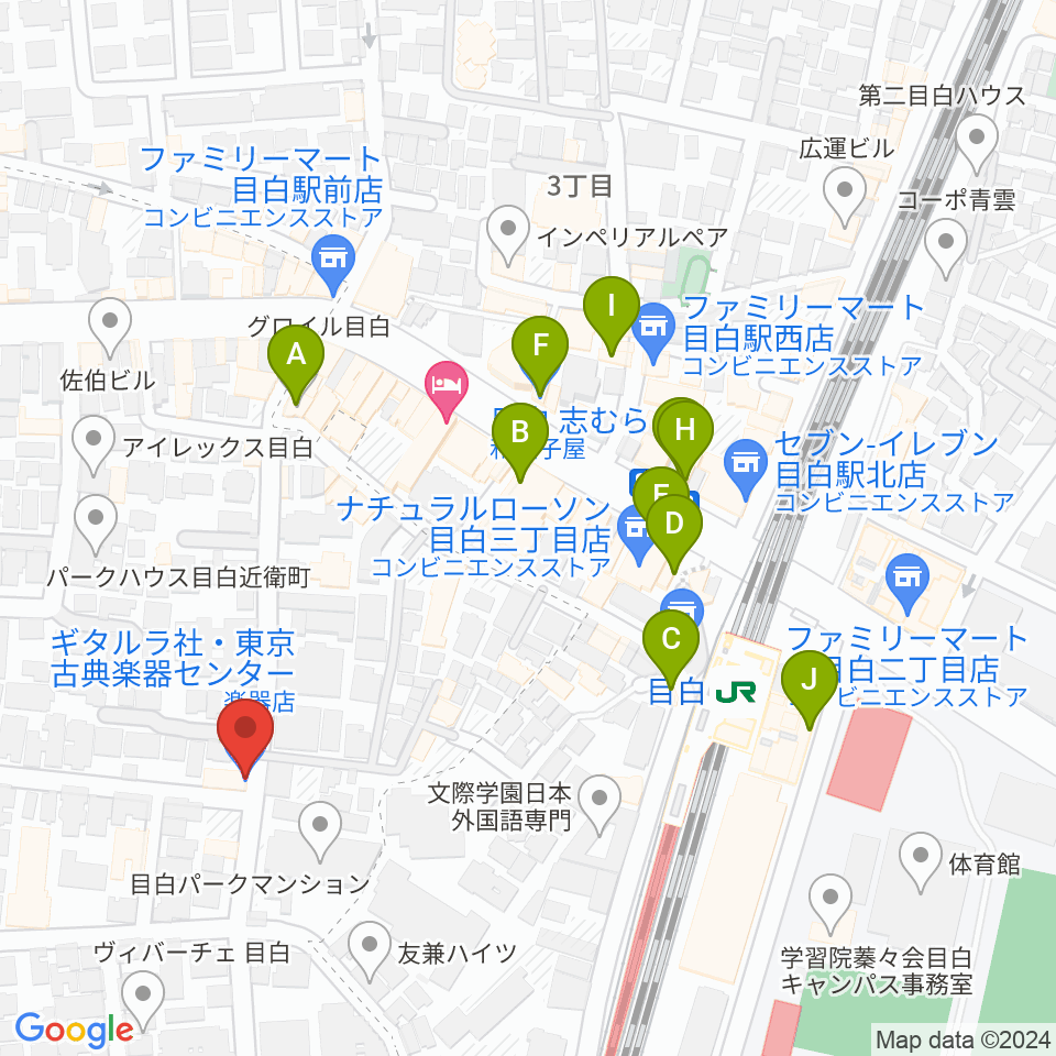 ギタルラ社 東京古典楽器センター周辺のカフェ一覧地図