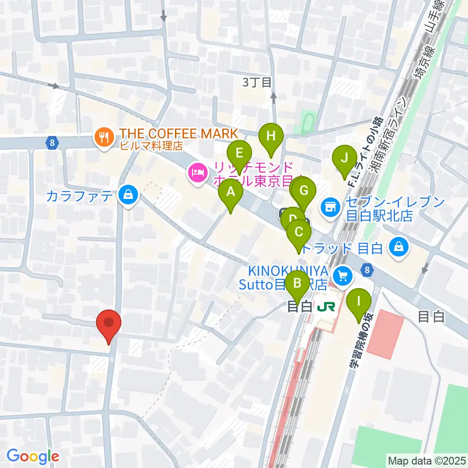 ギタルラ社 東京古典楽器センター周辺のカフェ一覧地図
