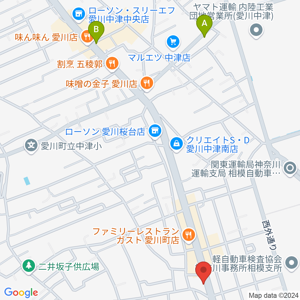 コアアートスクエア周辺のカフェ一覧地図