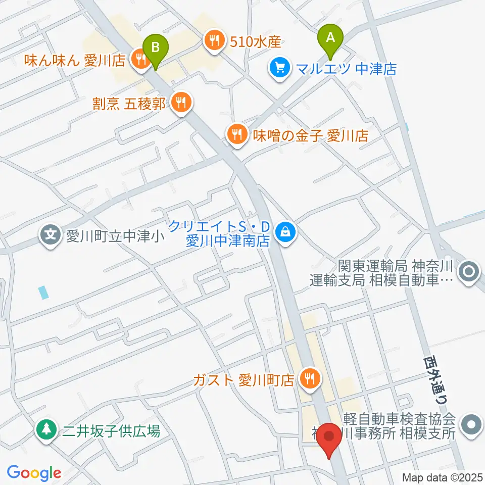 コアアートスクエア周辺のカフェ一覧地図