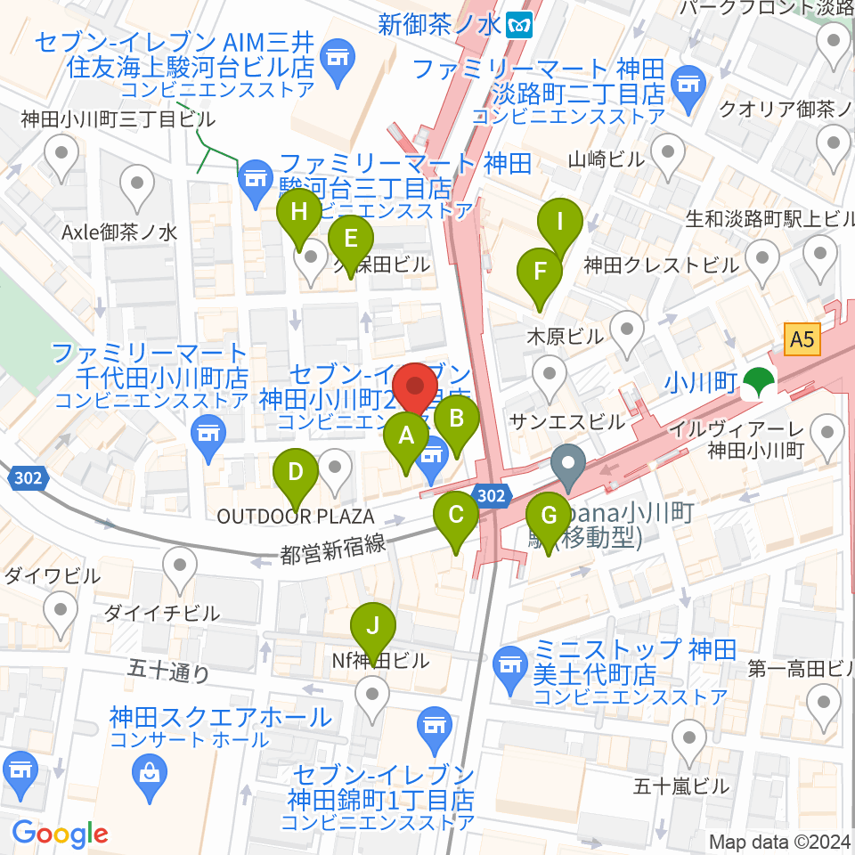 Hobo's周辺のカフェ一覧地図