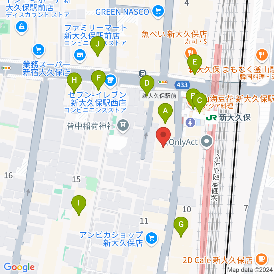 Hyper Guitars周辺のカフェ一覧地図